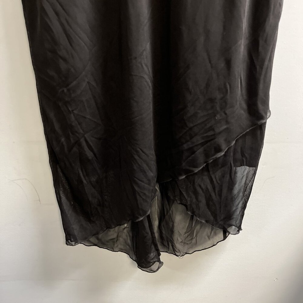 Vintage Y2K Ruby Rox Dress L Black Mesh Asymmetrical Midi Fairy Whimsigoth 90s - Picture 4 of 16